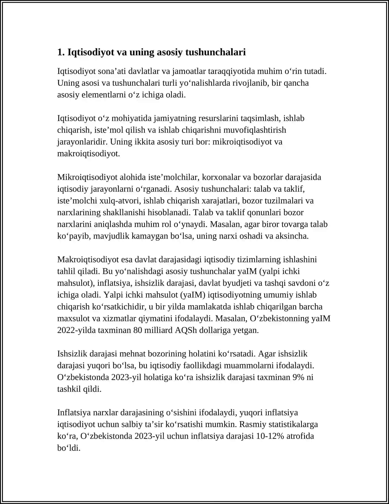 IQTISODIYOT NAZARIYASI 3