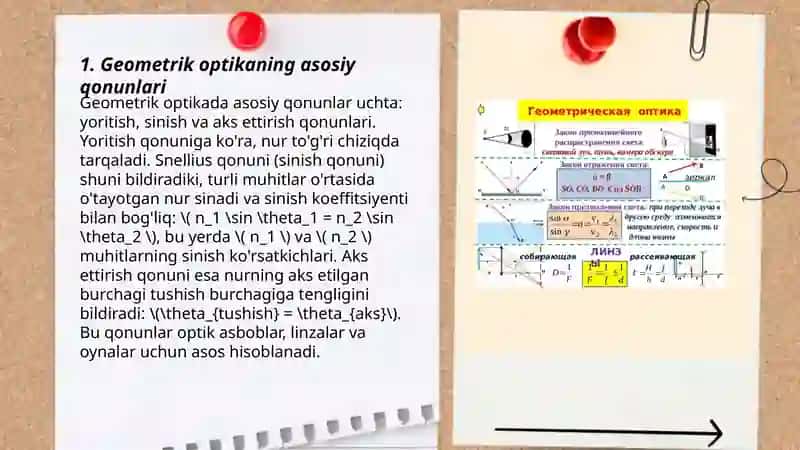 Geometrik optika qonunlari 3