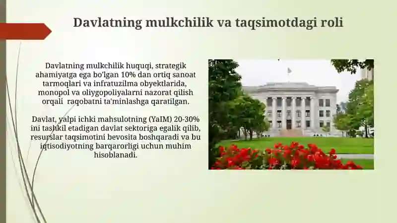 Davlatning iqtisodiy roli 3
