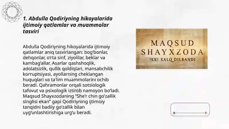 Abdulla Qodiriyning hikoyalar tahlili 3