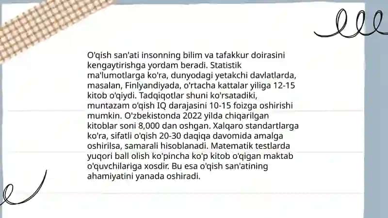 O'qish San'ati 3