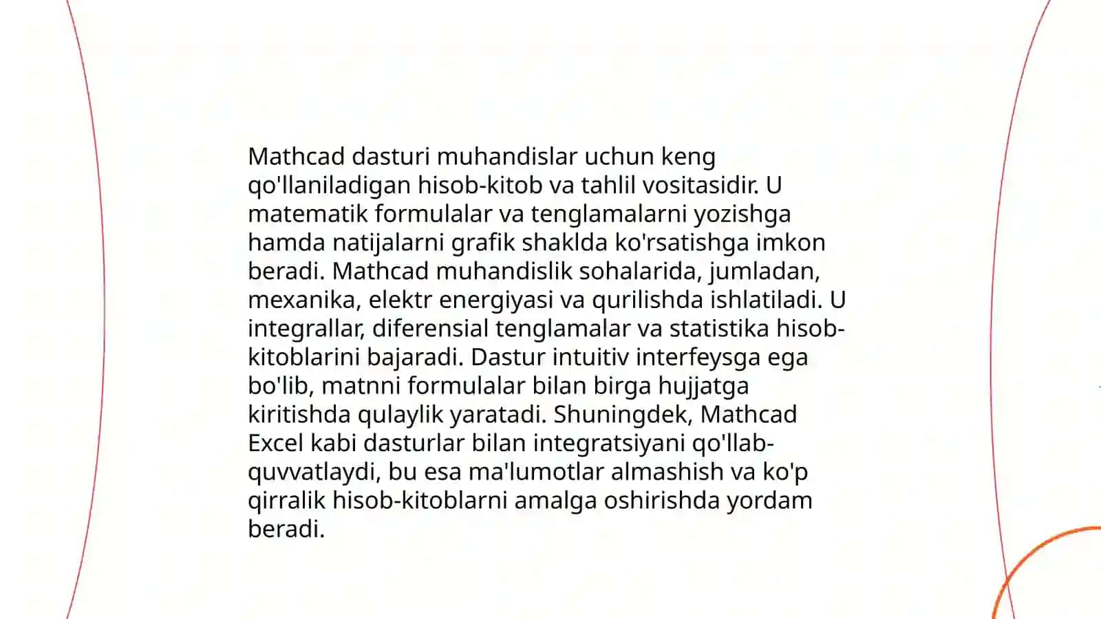 Matcad Dasturini Texnik sohalarda qo'llash 3