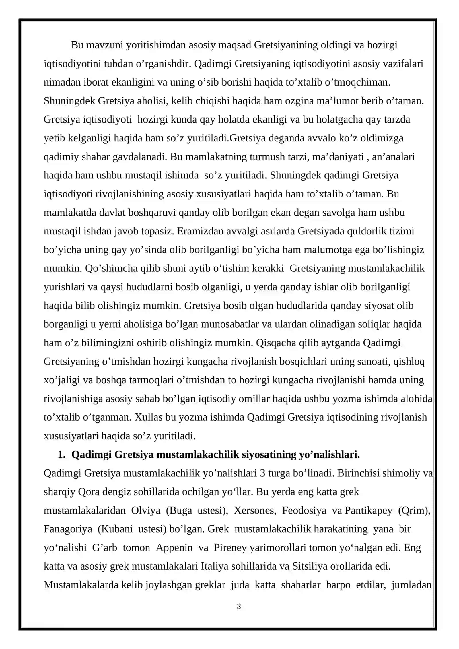 Qadimgi Gretsiya rivojlanishining asosiy xususiyatlari 3