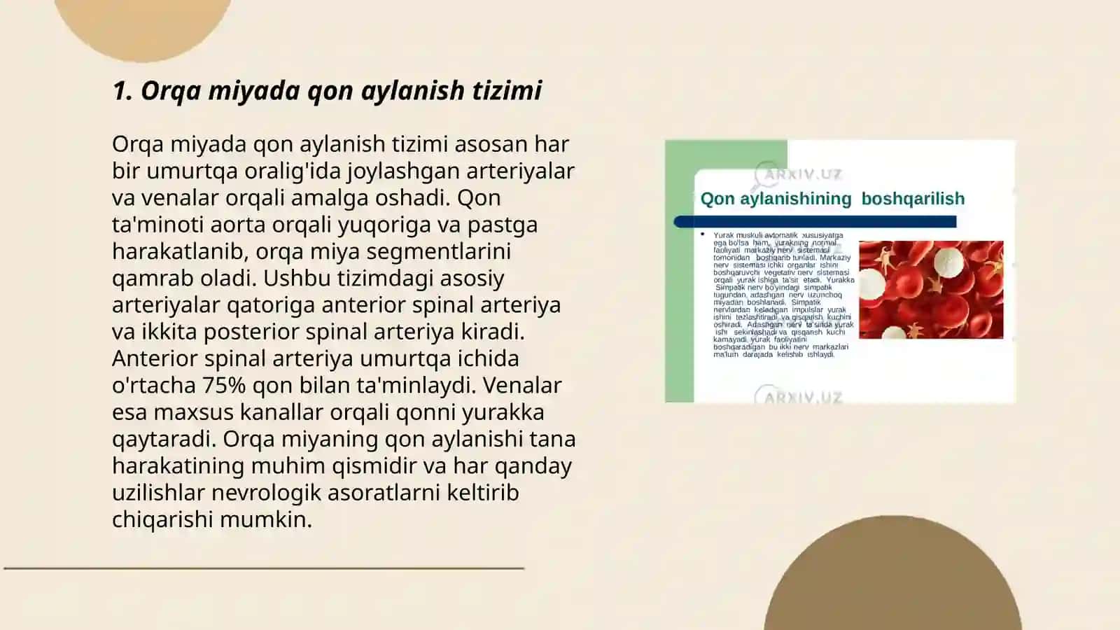 Orqa miyada qon aylanishining buzulishi 3