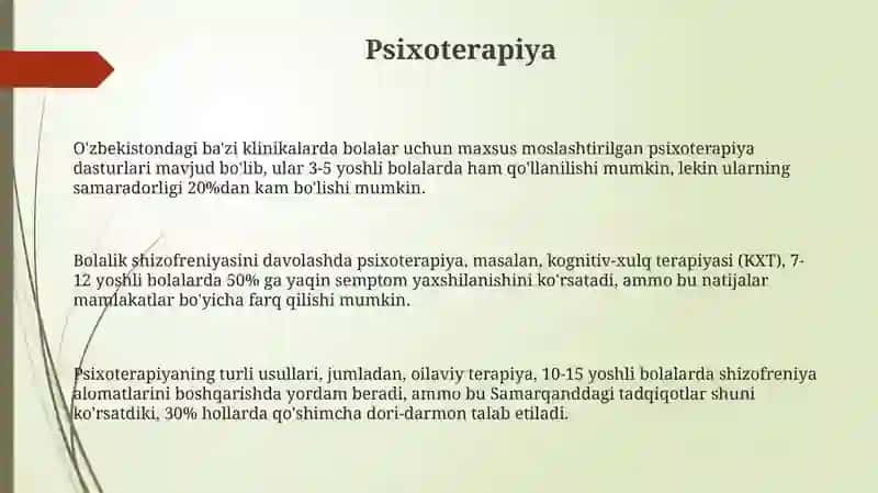 Bolalar shizofreniyasi 3