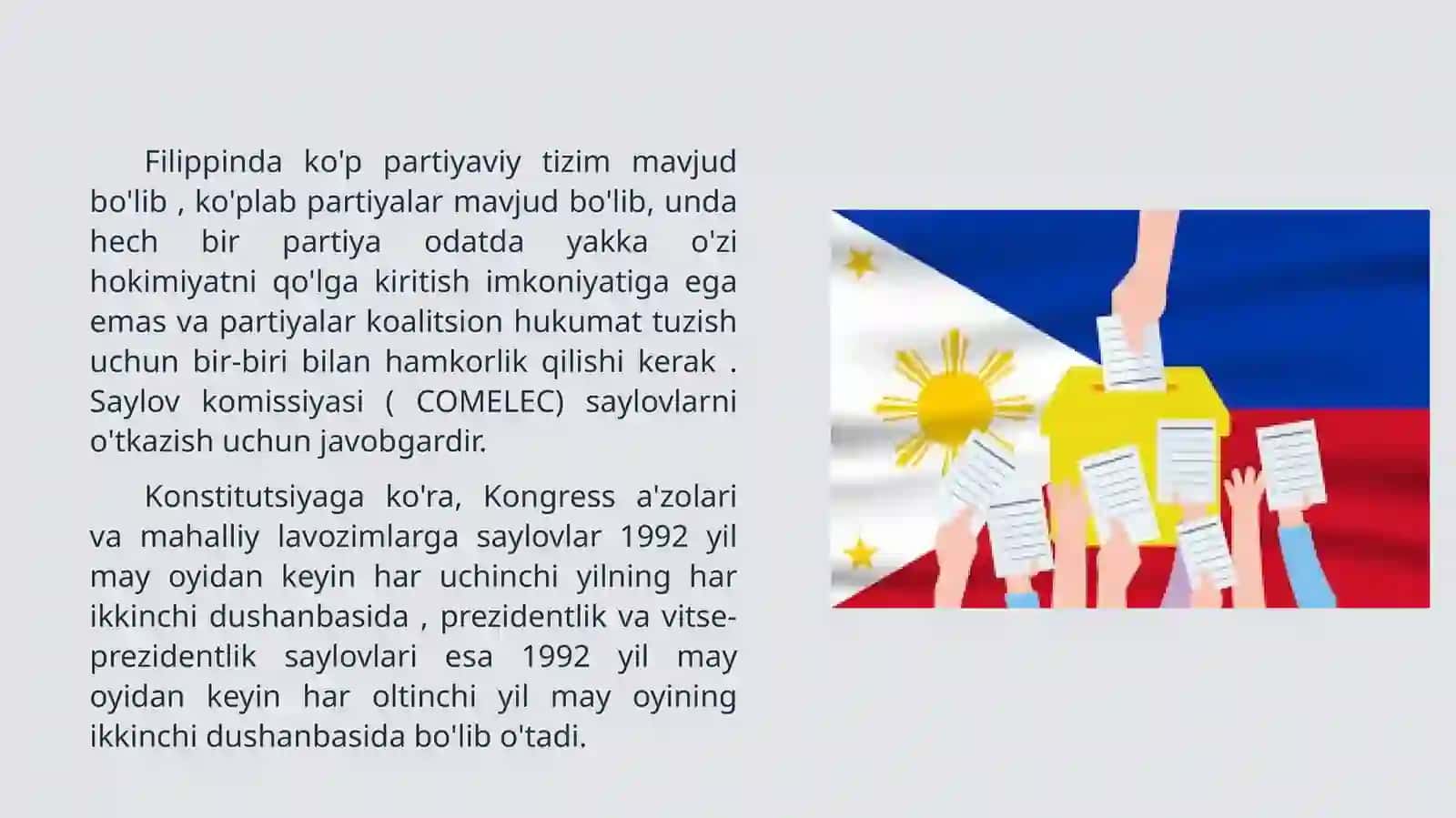 FILIPPIN SAYLOV TIZIMI. 3