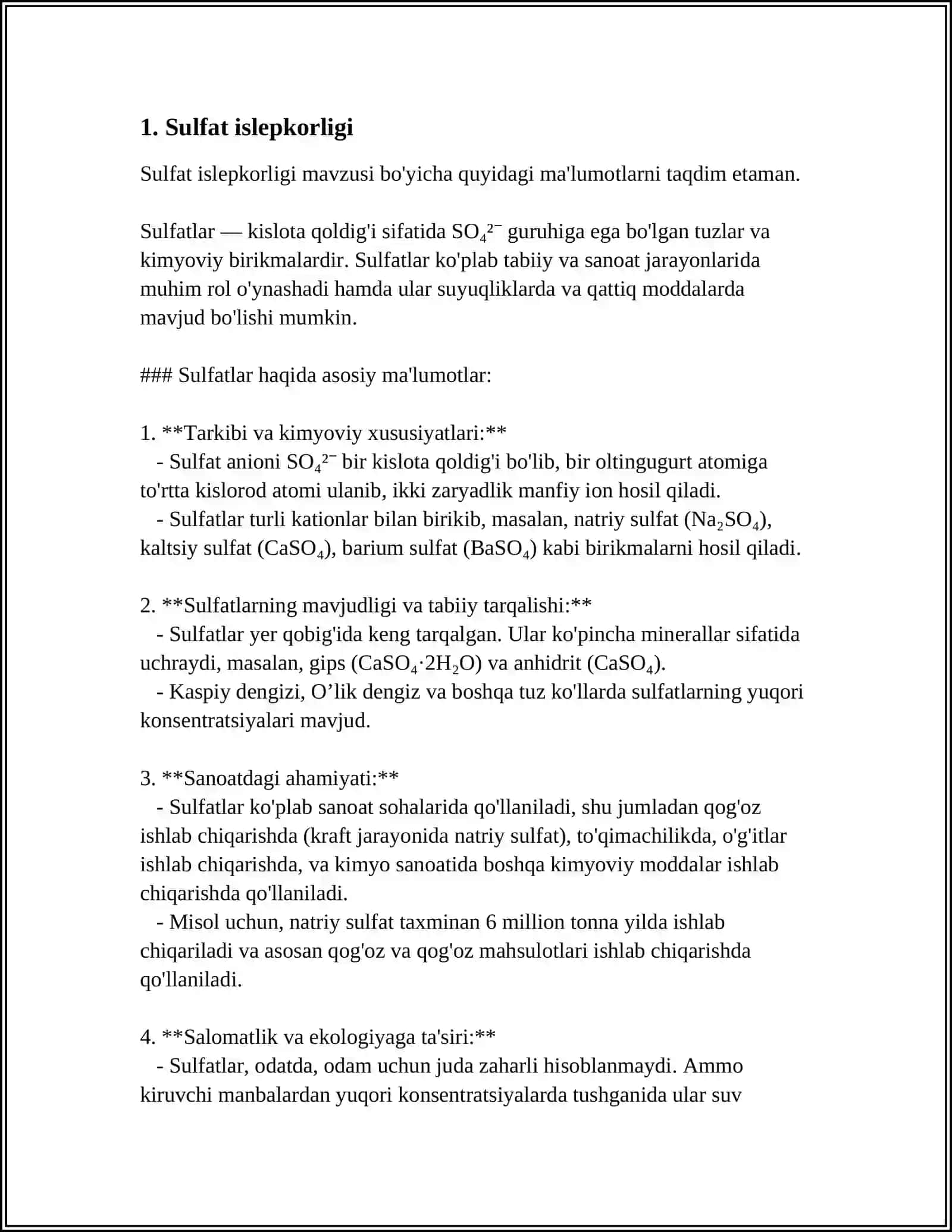 SULFAT ISLEP SHIĞARIWDIŃ MINERAL USILI 3