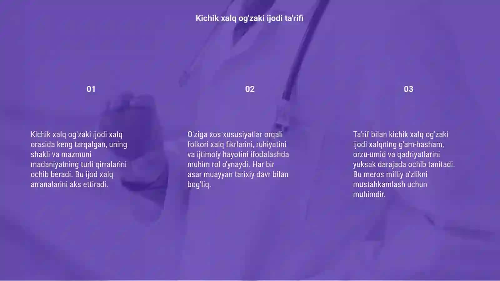 Folkori xalq oĝzaki ijodining òziga xos xususiyatlari tahlili 3