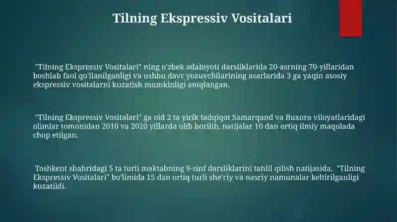 Tilning Ekspressiv Vositalari 3