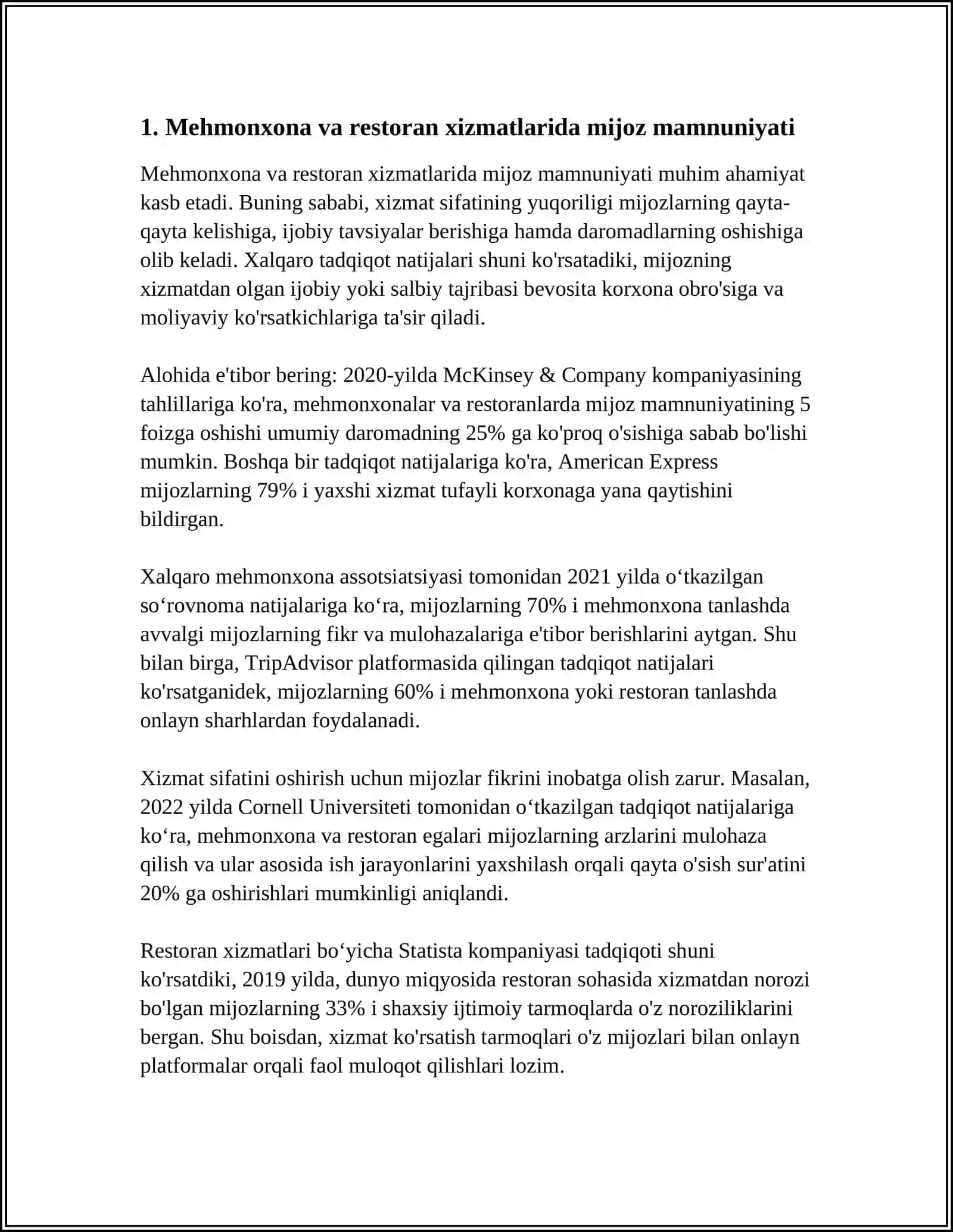 MEHMONXONA VA RESTORANLARDA XIZMAT SIFATINI BOSHQARISH 3