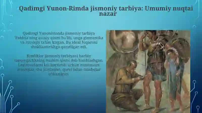 Qadimgi yunon-rum falsafasi,tibbiyoti va san'atida jismoniy tarbiya masalalari 3