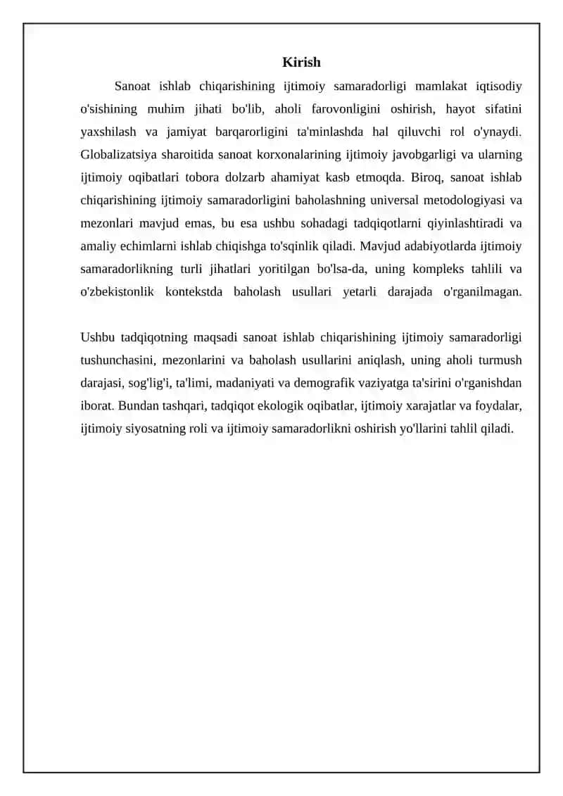 Sanoat ishlab chiqarishning ijtimoiy samaradorligi 3