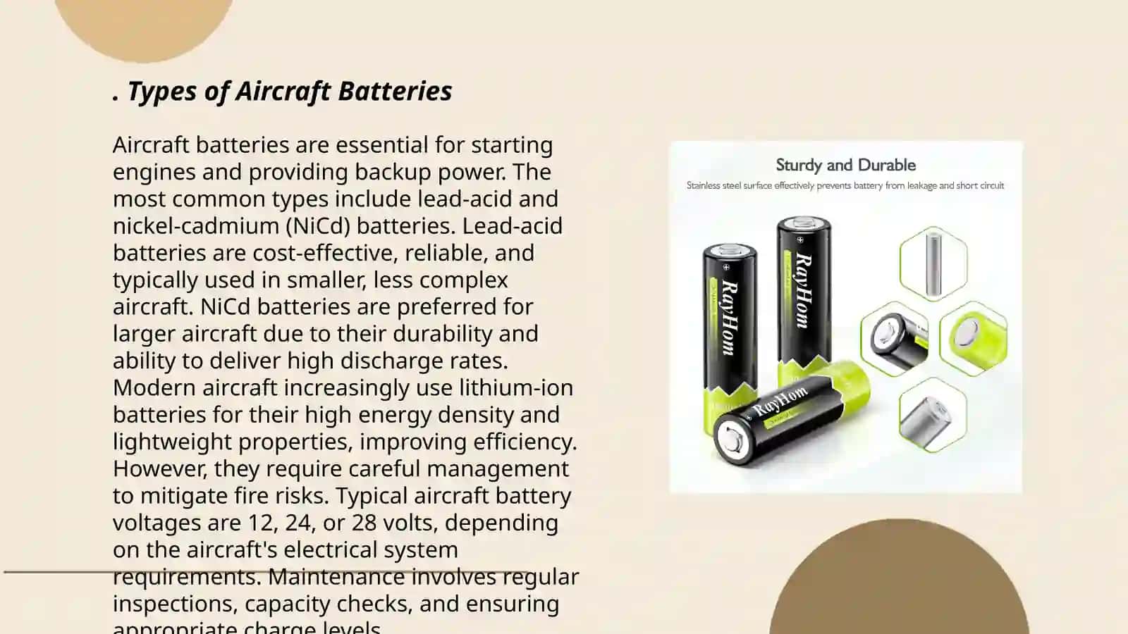 Types of Aircraft Batteries 3