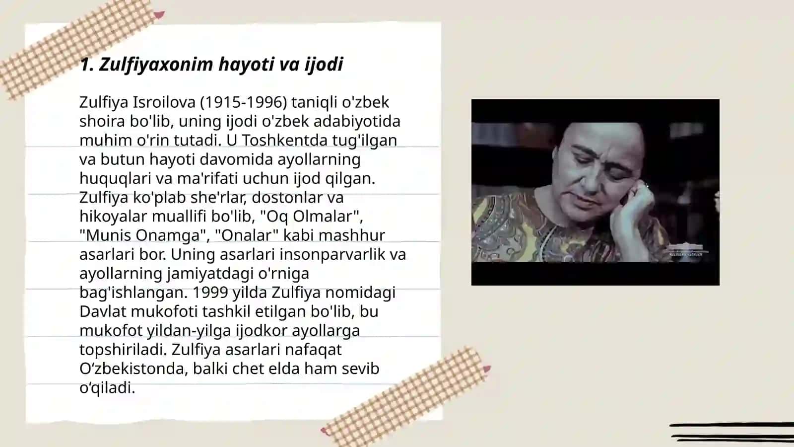 Zulfiyaxonim she'riyati 3