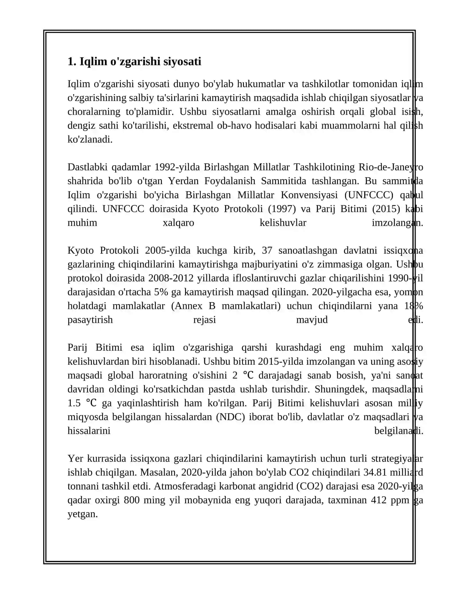 TASHQI TA‘SIRLARNI YUMSHATISH BO‘YICHADAVLAT SIYOSATI mavzusida tayyor referat 3