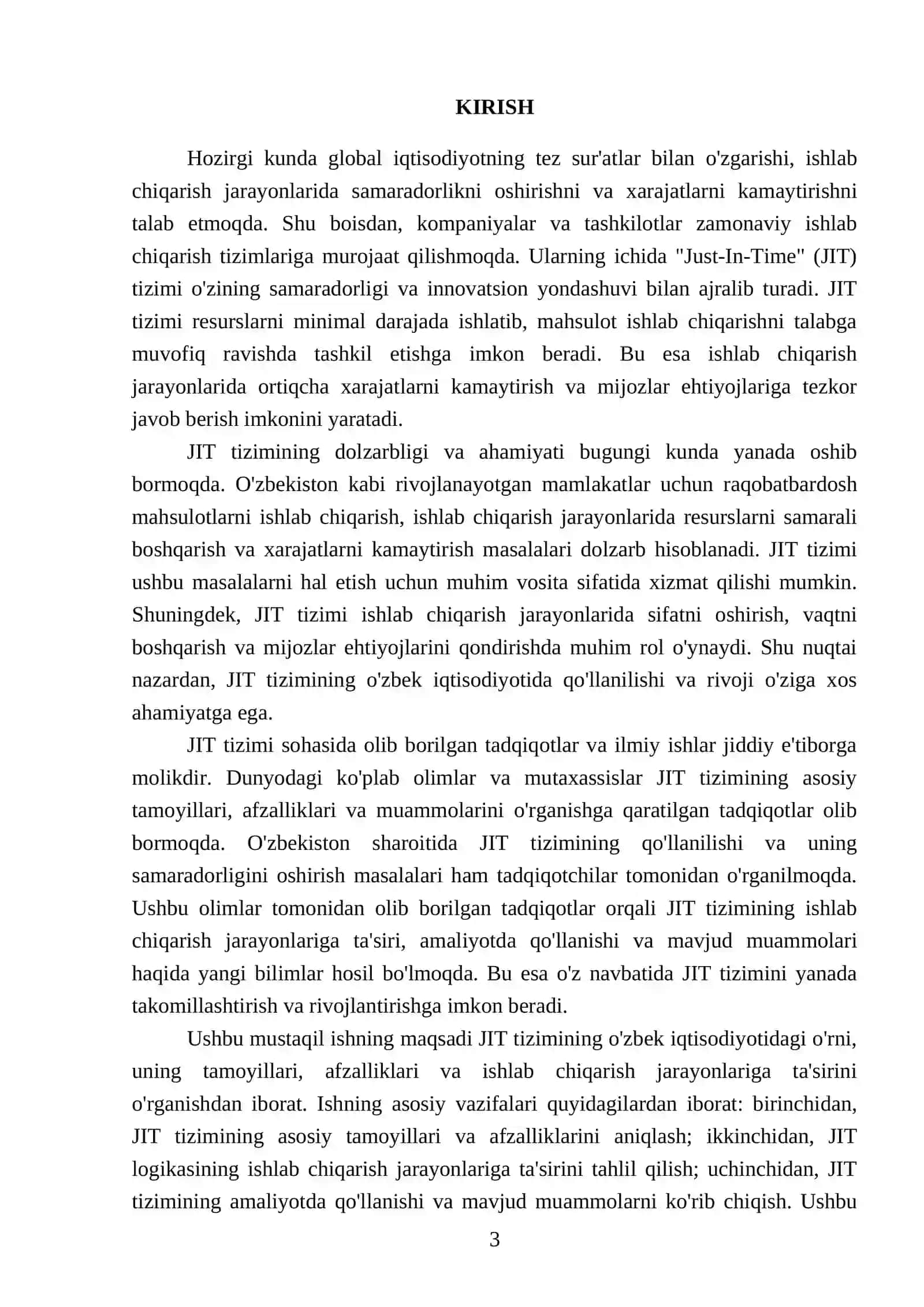 JIT O'z baqtida tizimi -logikasi 3