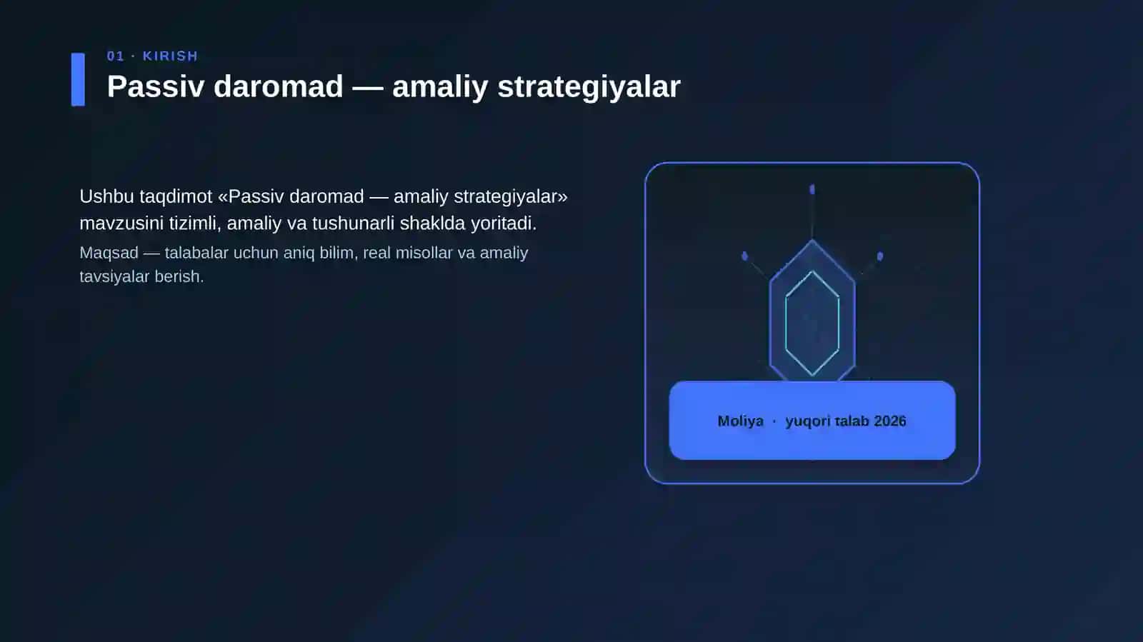 Passiv daromad — amaliy strategiyalar 3
