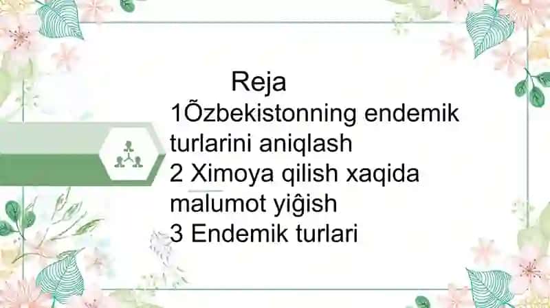 Õzbekistonning endemik o'simliklari 3