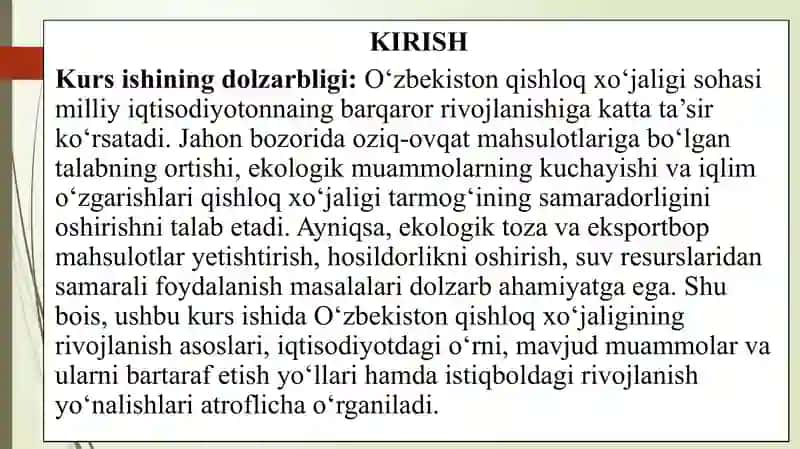 Oʻzbekiston qishloq xoʻjaligi 3