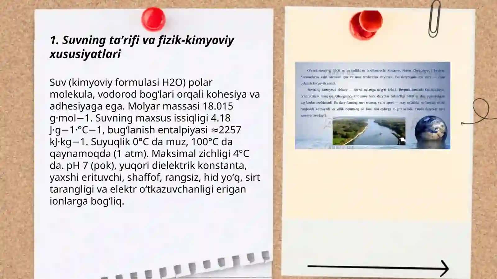 Suvning taʼrifi va fizik-kimyoviy xususiyatlari 3