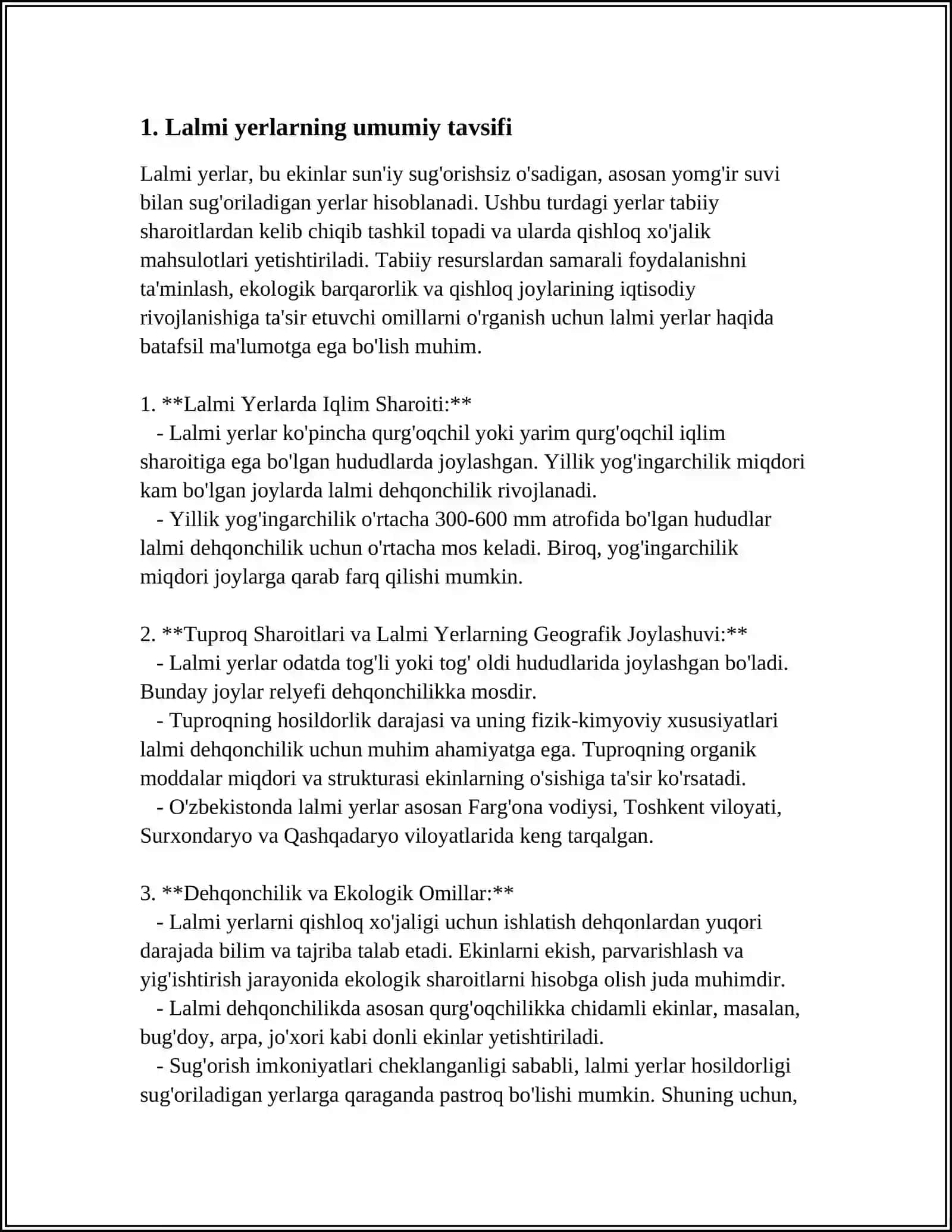 LALMI VA YAYLOV TUPROQLARI UNUMDORLIGI 3