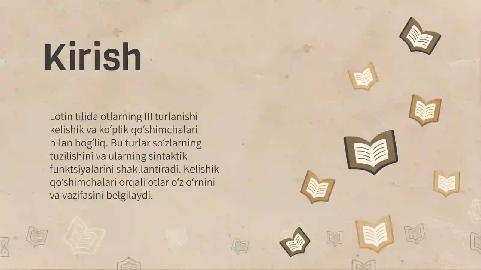 Lotin tilida otlarning III turlanishi, koʻplik va kelishik qoʻshimchalari 3