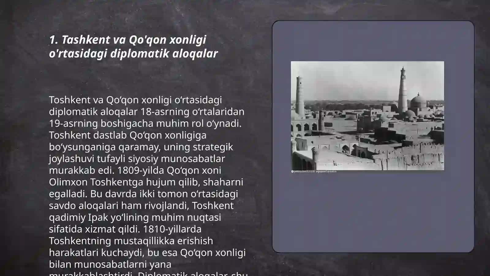 Toshkent va Qo'qon xonligidagi munosobatlar 3