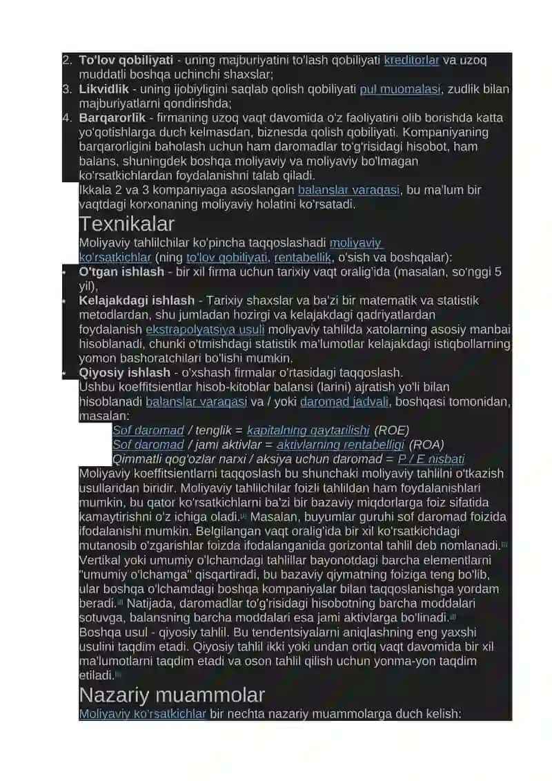 Moliyaviy tahlil 3