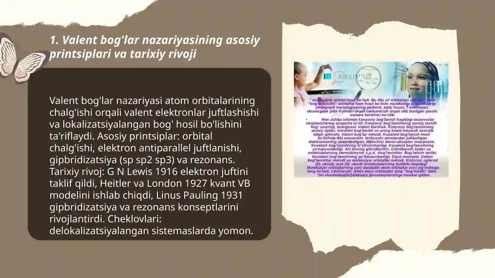 Valent bog'lar nazariyasi 3