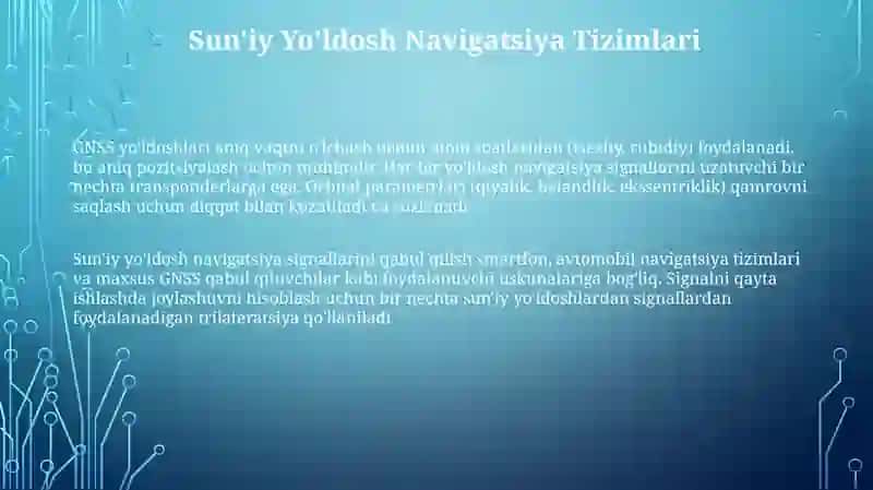 Sun'iy Yo'ldosh komponentlari va tizimlari 3