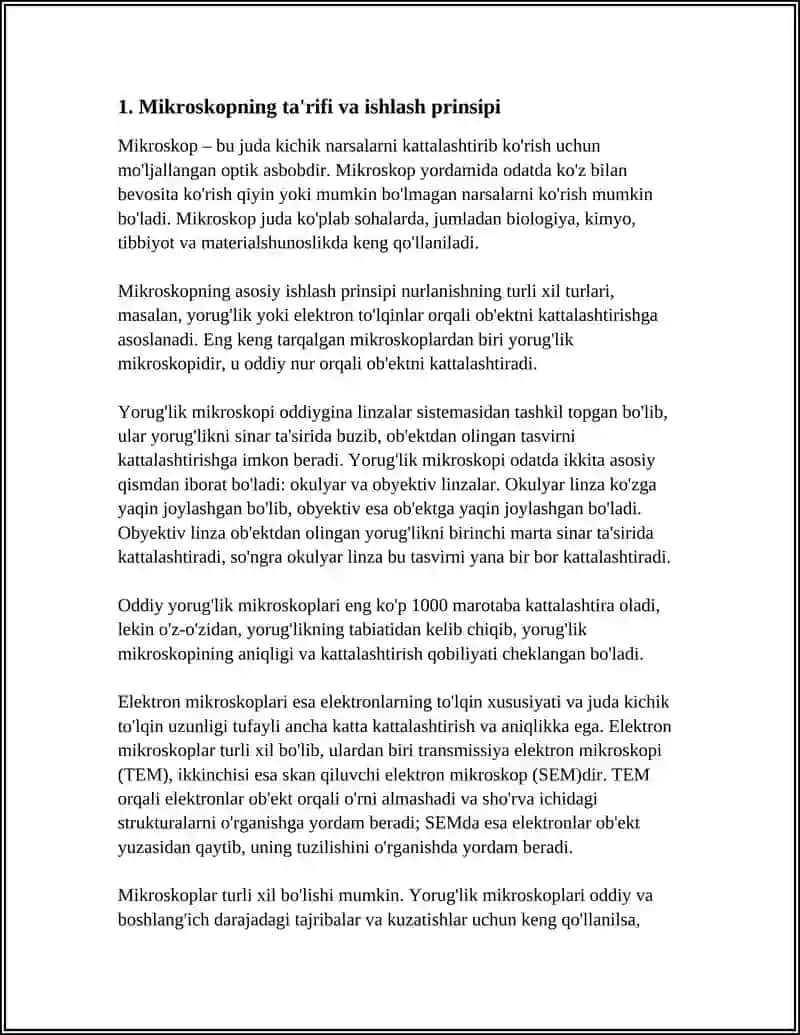MIKROSKOP VA UNING TURLARI 3