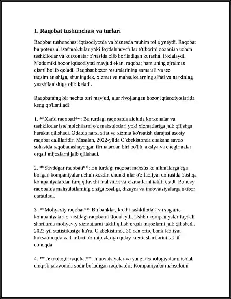 RAQOBAT VA MONOPOLIYA 3