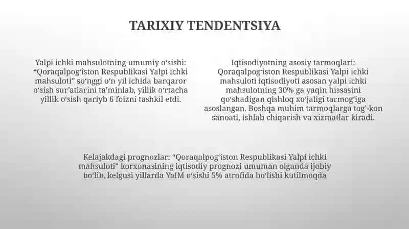 QoraqalpogʻIston Respublikasining Yalpi Ichki Mahsuloti 3
