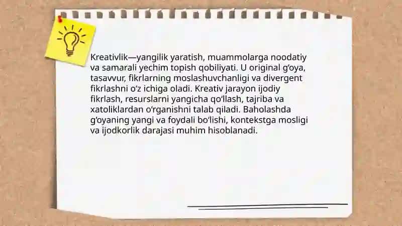 Kreativlik haqida 3