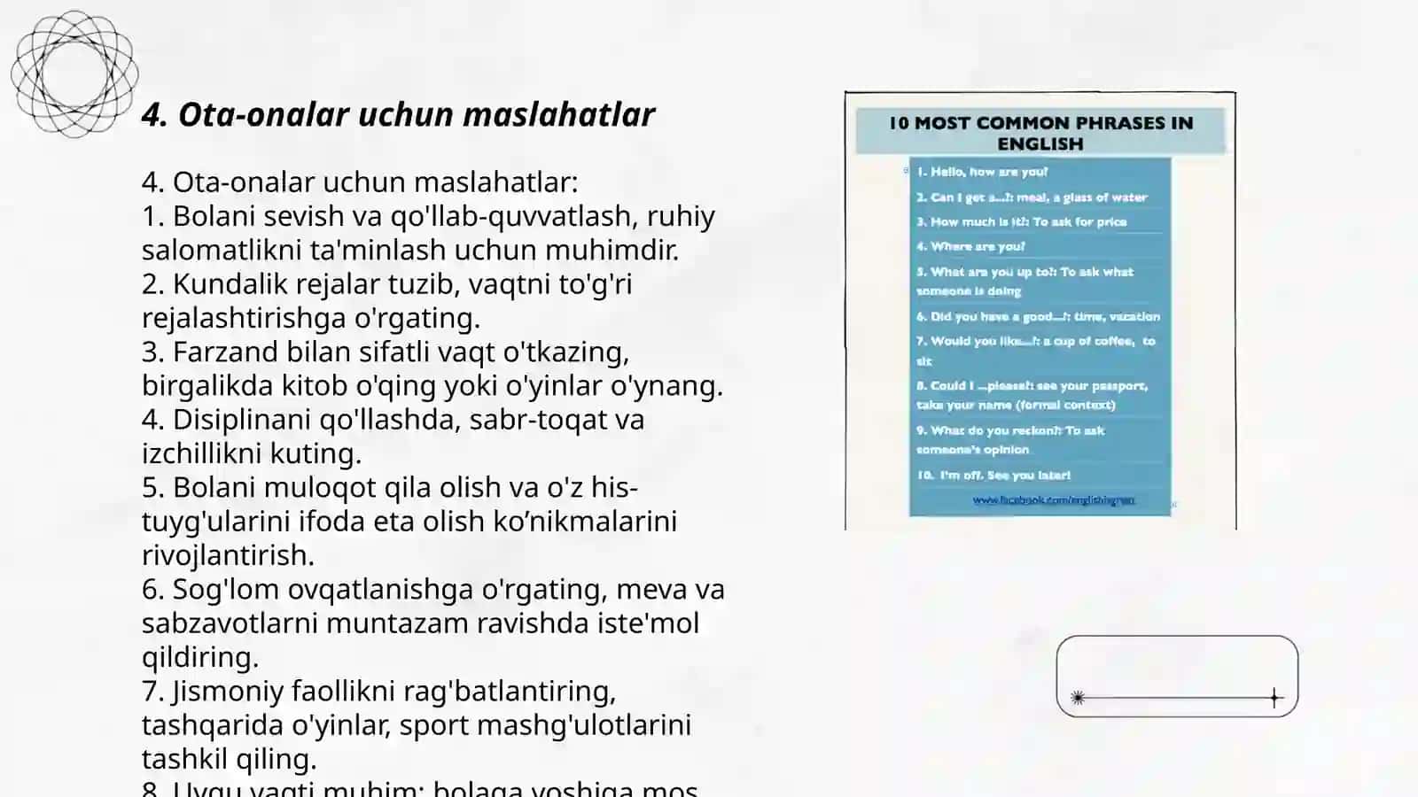 Ota-onalar uchun maslahatlar 3