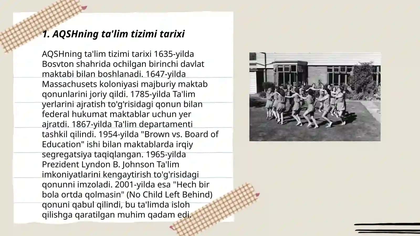 AQSHning ta'lim tizimi tarixi 3