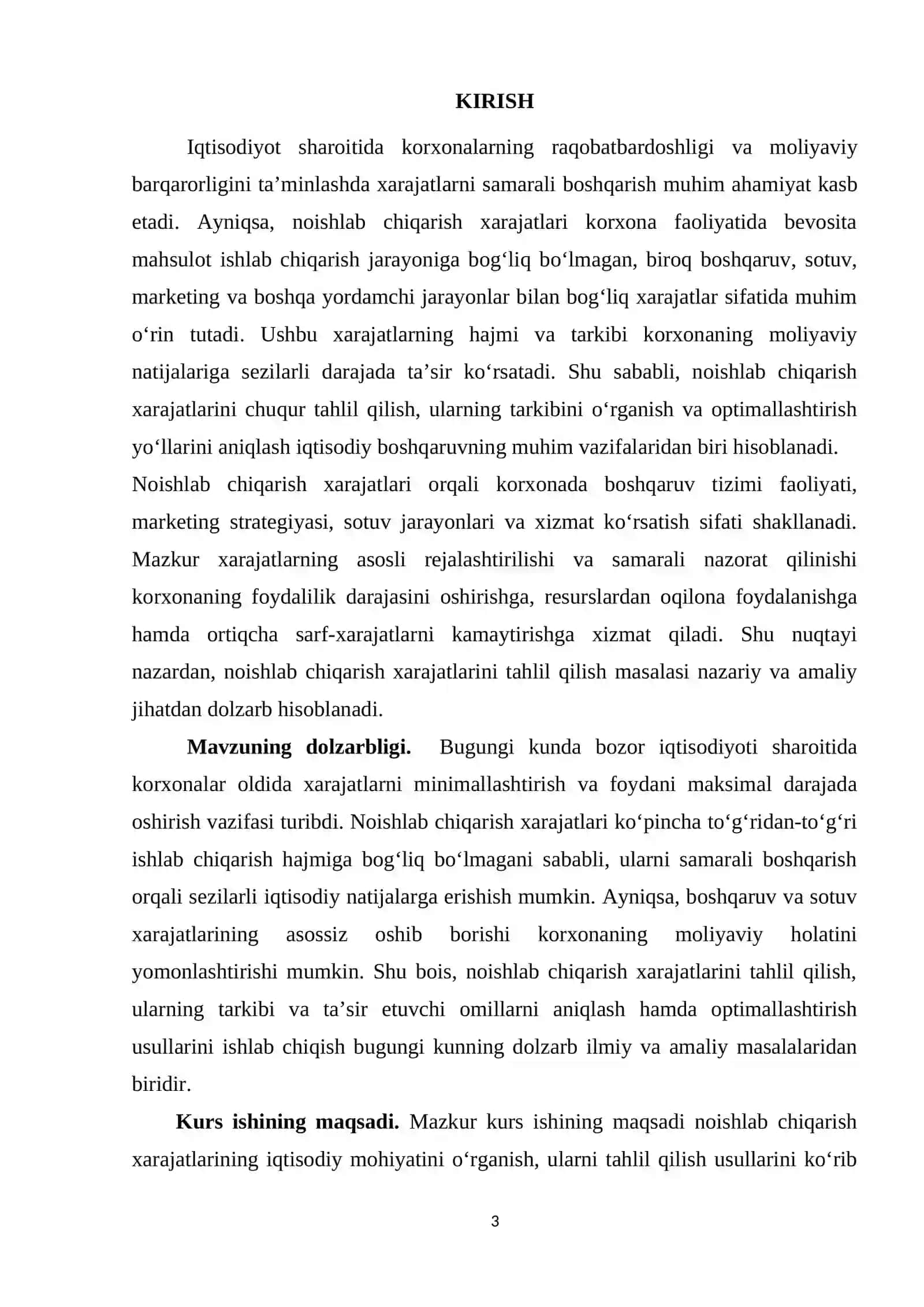 Noishlab chiqarish xarajatlari tahlili 3