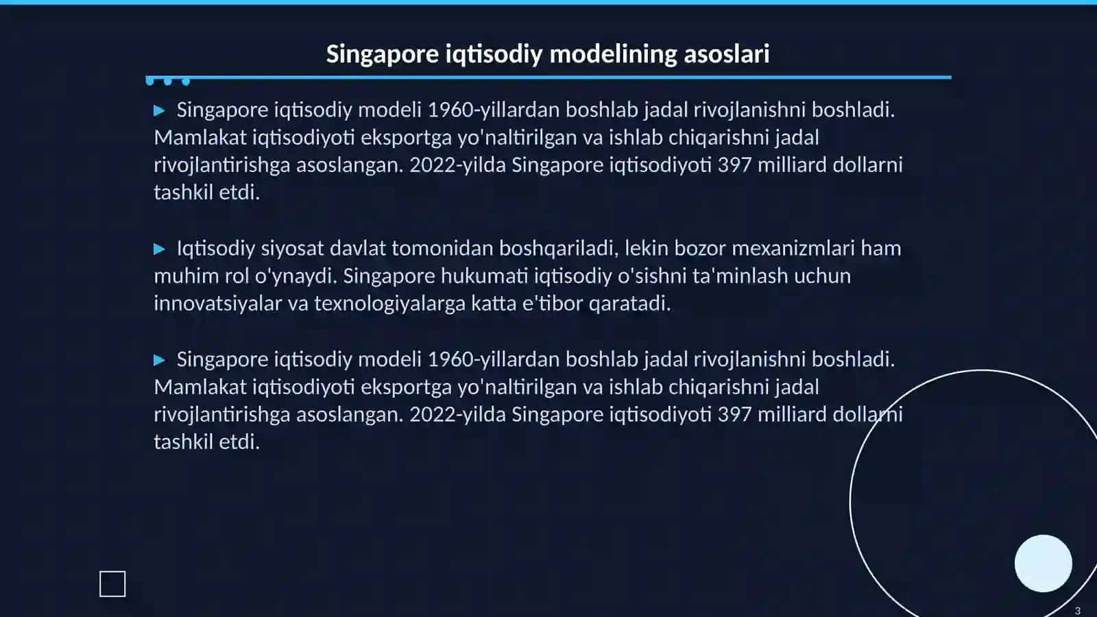 Singapore Iqtisodiy siyosati 3