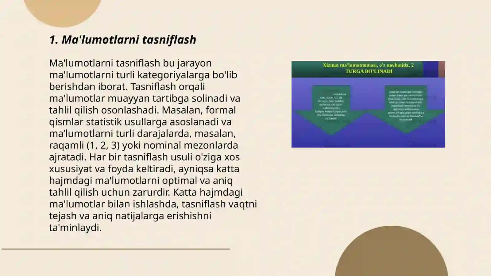 Ma'lumotlarni tasniflash 3