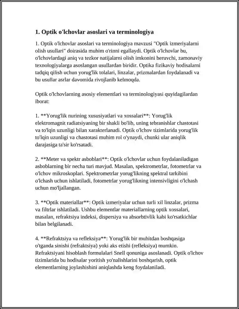 OPTIK IZMERIYALARNI OLISH USULLARI 3