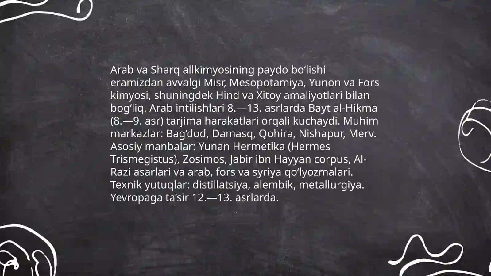 Arab va Sharq allkimyosi 3
