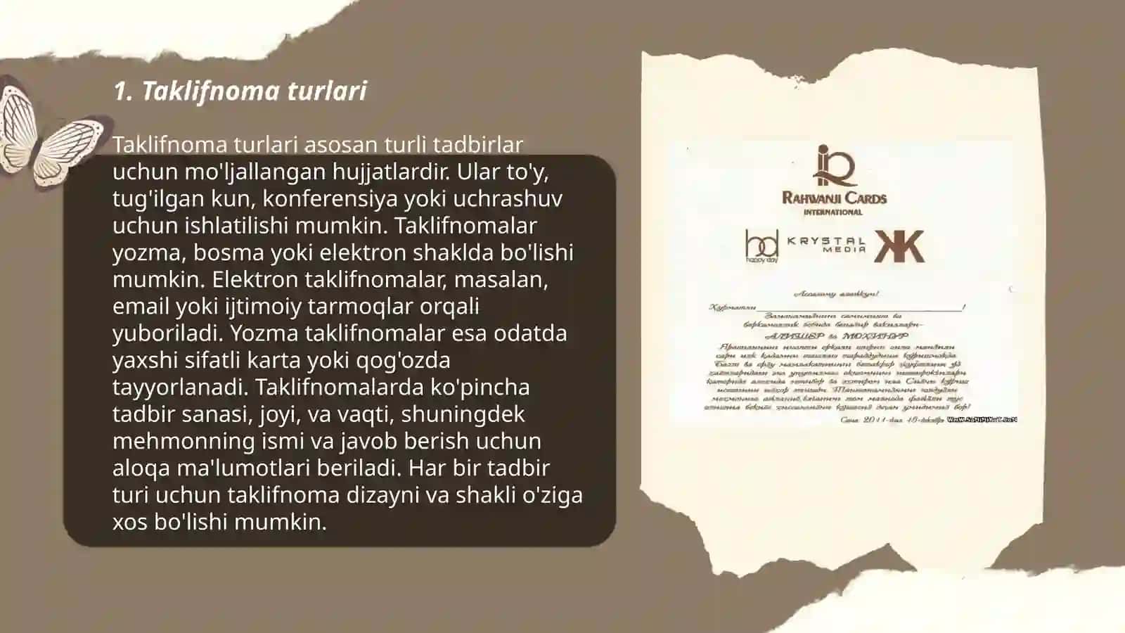 Taklifnoma,Telegramma 3