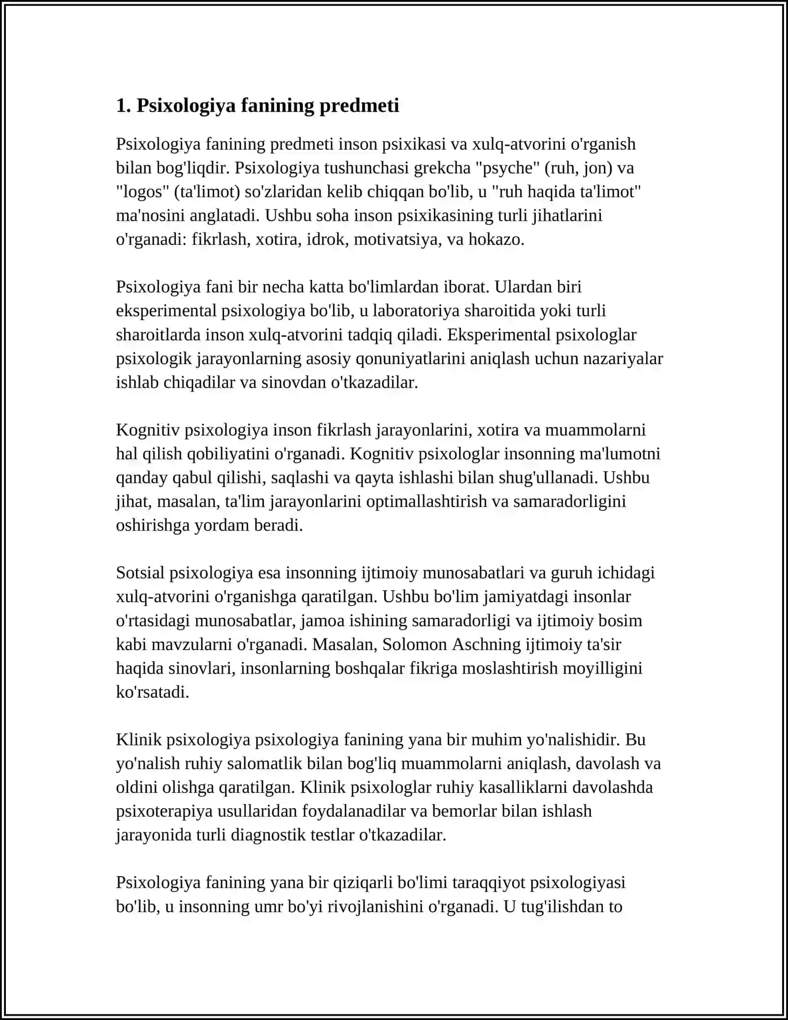 Psixologiya Fanining Predmeti 3