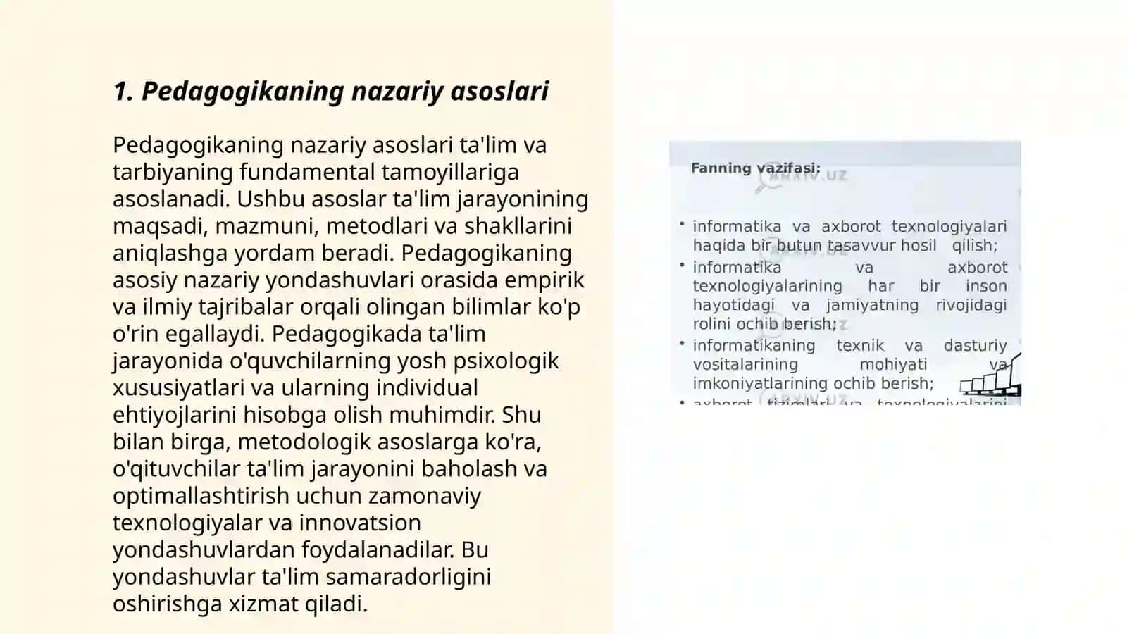 Pedagogikaning ilmiy asoslari 3