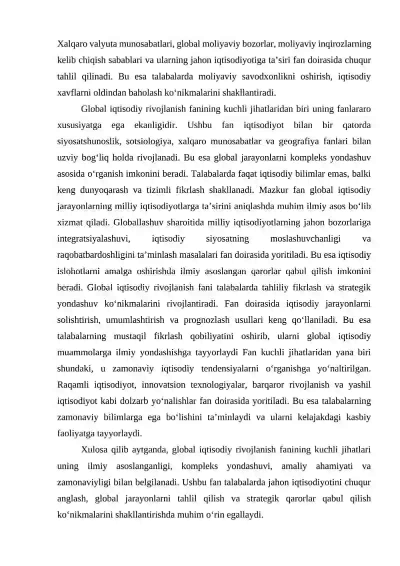 Global iqtisodiy rivojlanish 3
