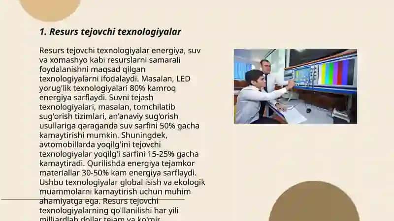 Resurs tejovchi texnologiyalar 3