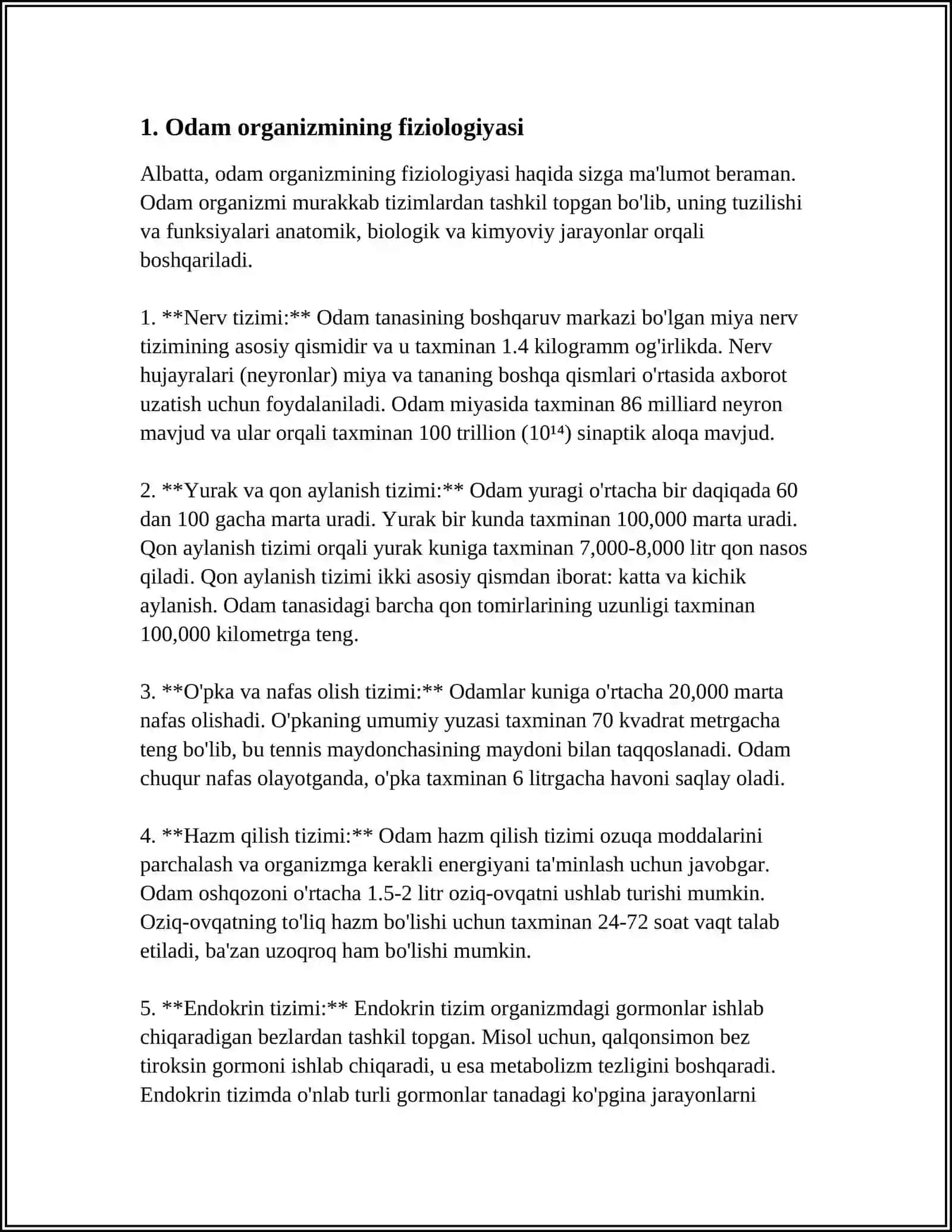 ODAM VA UNING SALOMATLIGI 3