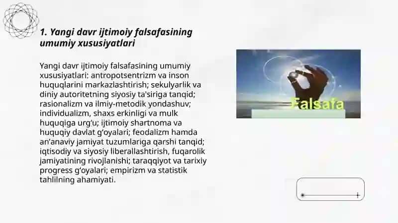 Yangi davr ijtimoiy falsafasining umumiy xususiyatlari 3