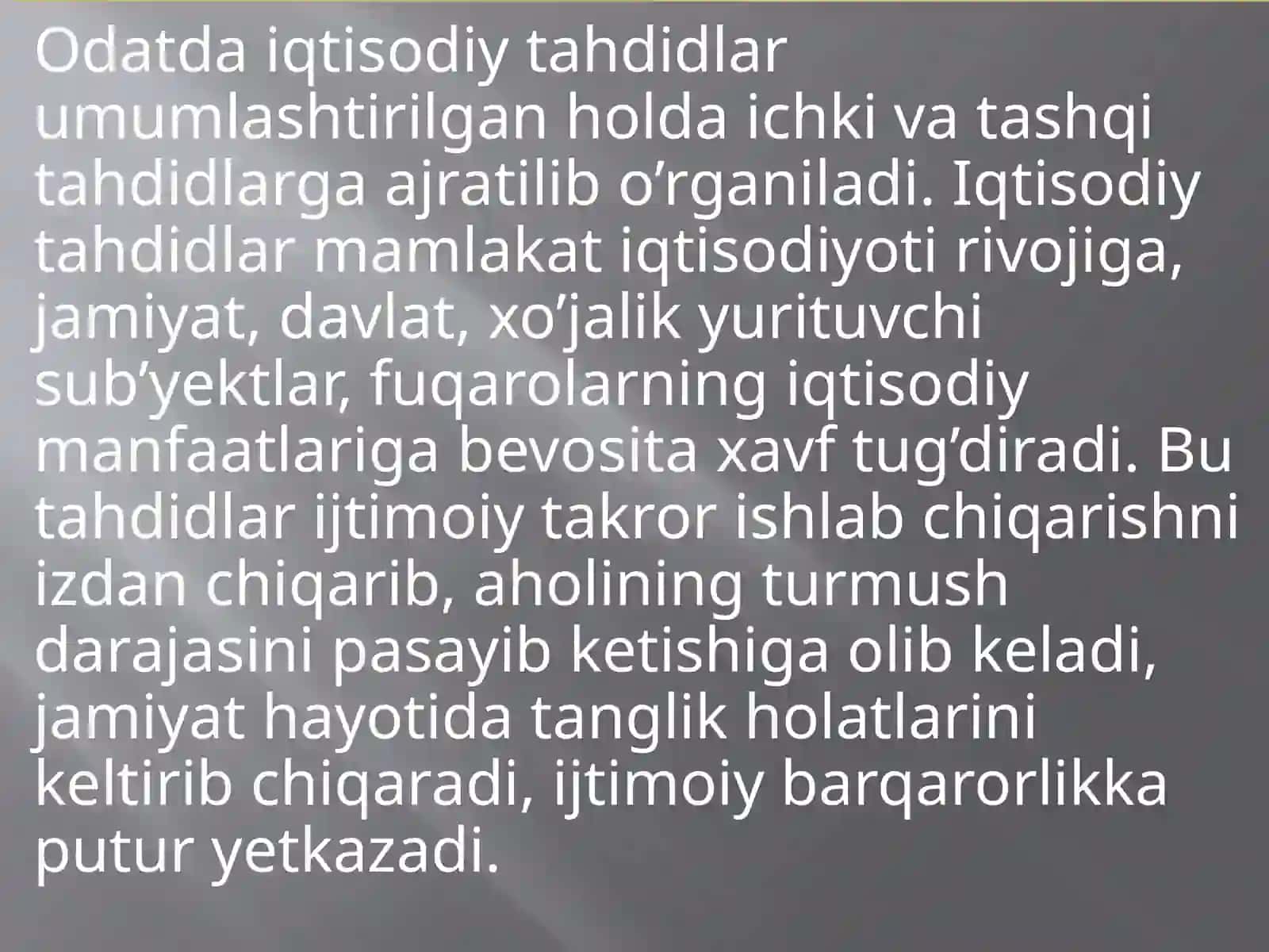 Tahdidlarning turlari 3