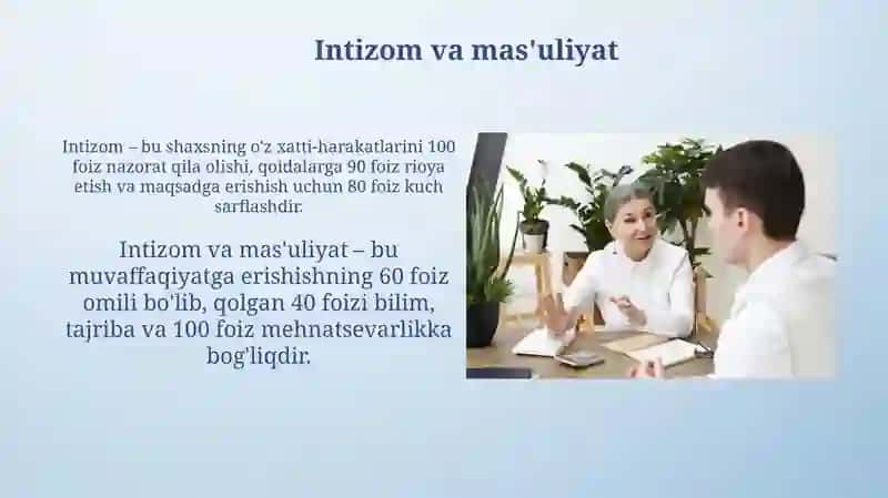 Xulq atvor bòyicha maslahat 3
